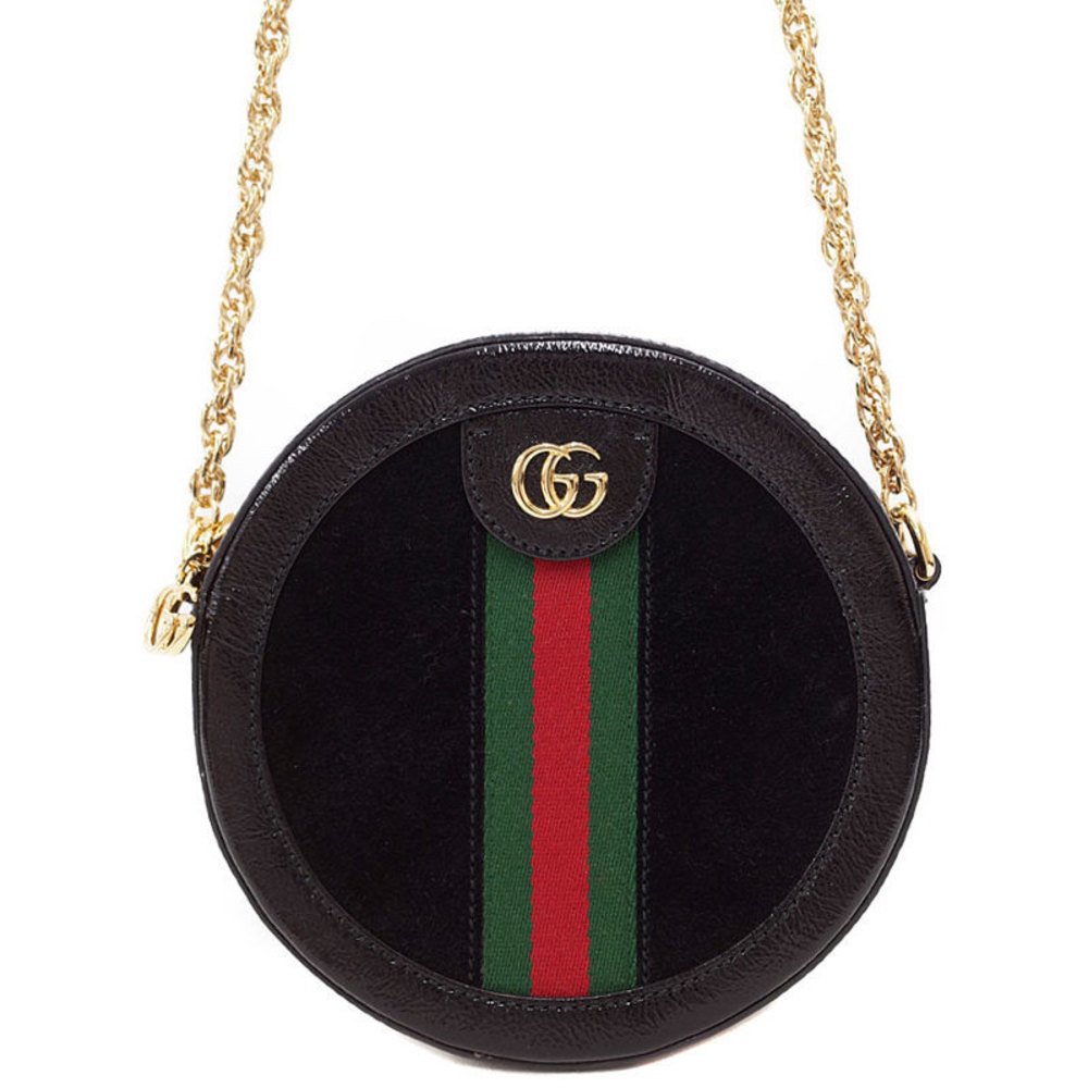 Gucci Ophidia Mini Round Shoulder Bag Black